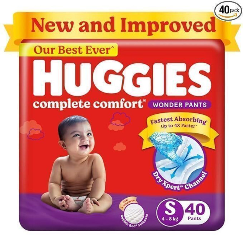 Huggies Complete Comfort Wonder Pants, India’s Fastest Absorbing Diaper | – M  (76 Pieces)
