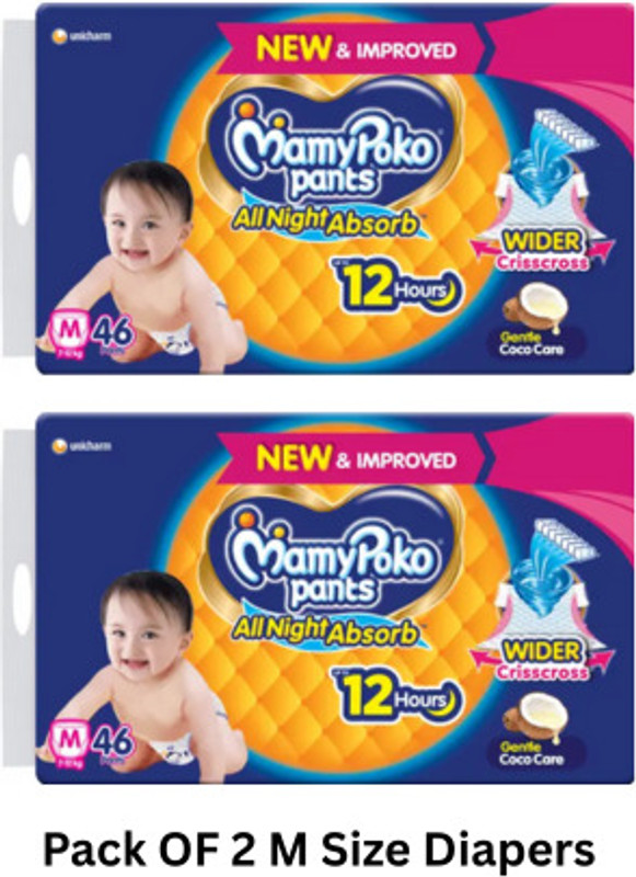 MamyPoko Standard Diapers Combo M46*2 - M(92 Pieces)