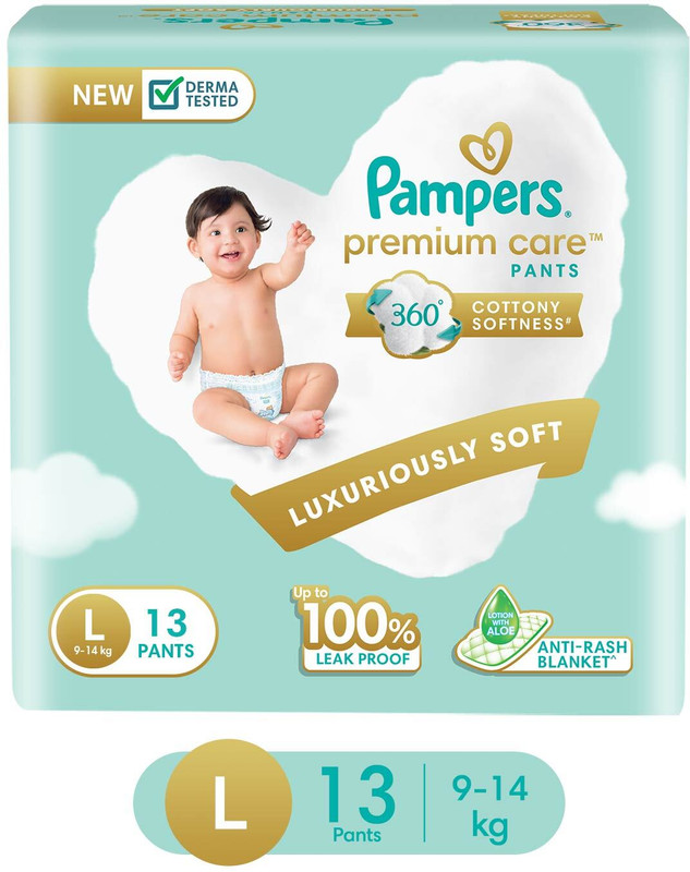 Pampers Premium Care Diapers - L(13 Pieces)