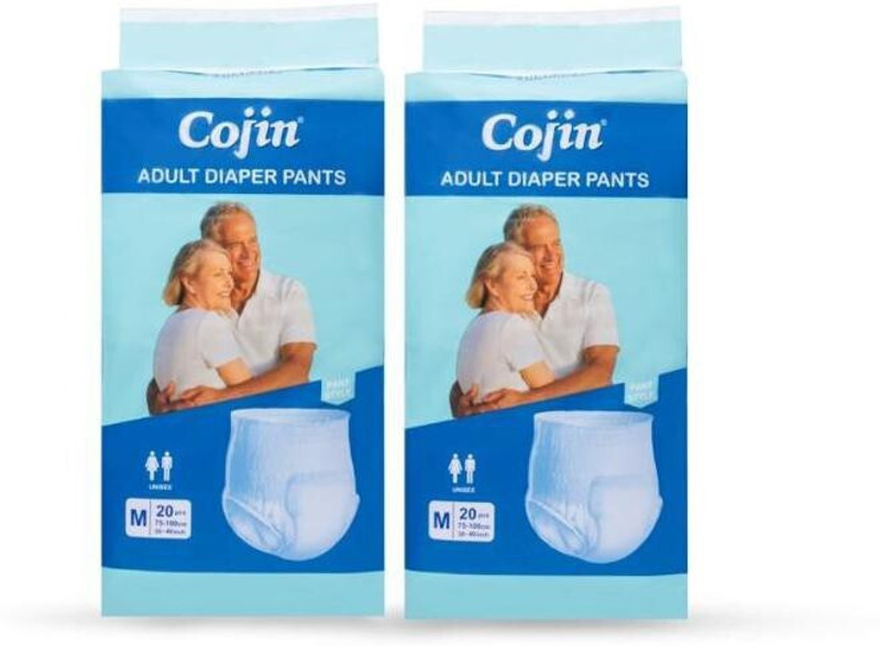 Cojin adult diaper pants combo pack of 2- 40 pcs Adult Diapers - M(40 Pieces)