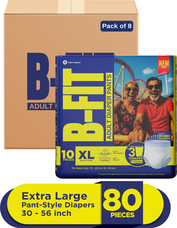 B-FIT Regular Pant Style Adult Diapers - M(20 Pieces)