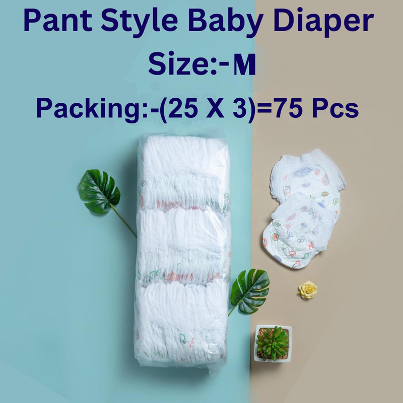 Padycare Premium Baby Diaper Pull Ups Pants - M(25 Pieces)