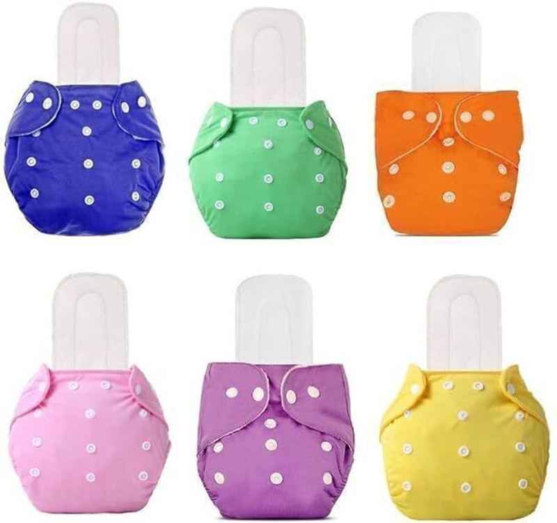 ocean count Baby Cloth Diaper with insert pack of 6 - New Born(6 Pieces)