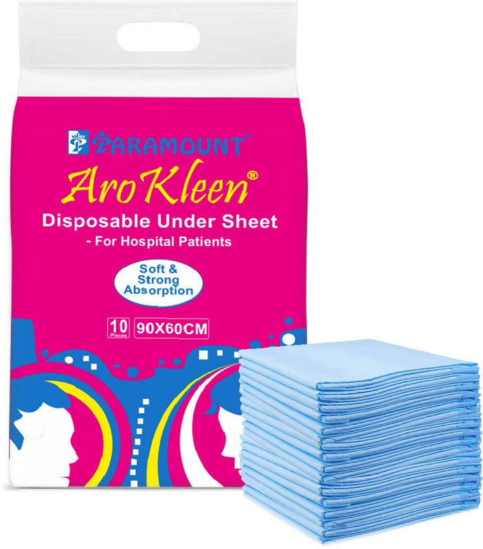 Arokleen Disposable Patient Underpad Sheet 60 X 90 CM (Pack of 1) Adult Diapers - L(10 Pieces)