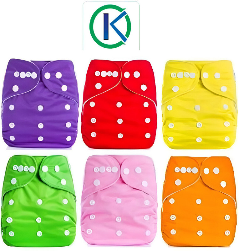 Kindar Care KINDAR Reusable Bamboo Charcoal Baby Cloth Diaper - New Born(6 Pieces)