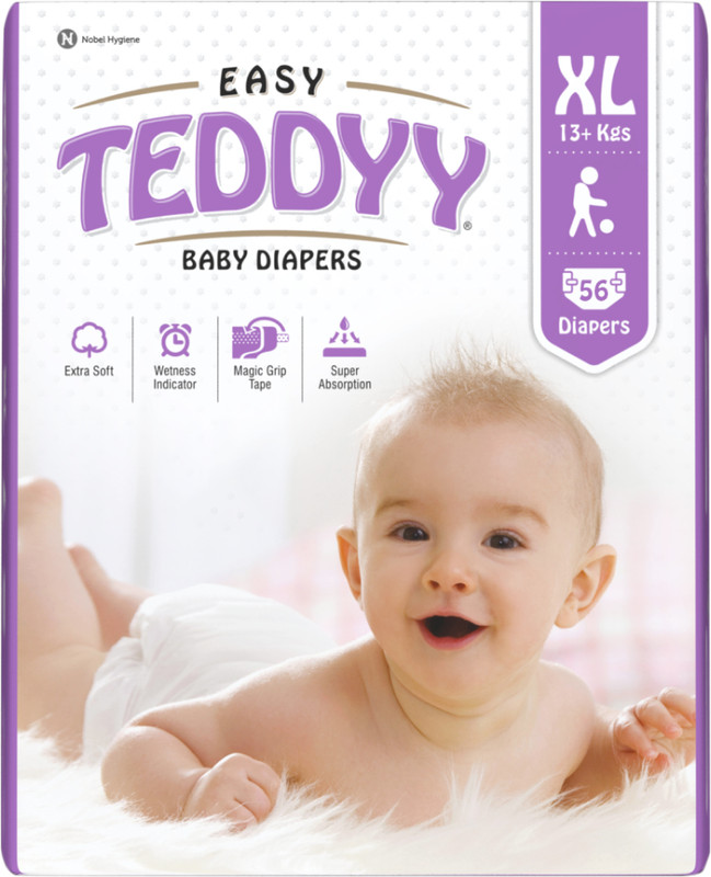 TEDDYY EASY Baby Tape Diapers - XL(56 Pieces)