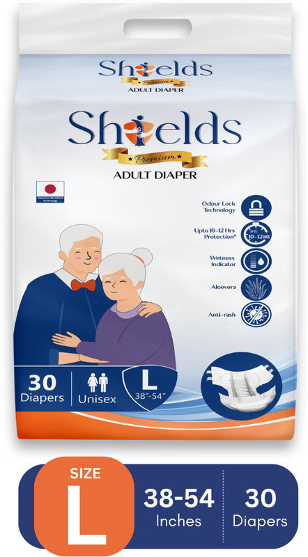 Shields Premium Pant Style | Pack of 2 | Adult Diapers - M(20 Pieces)