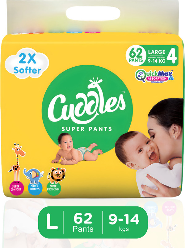 Cuddles - Super Pants Style Diaper - L(62 Pieces)