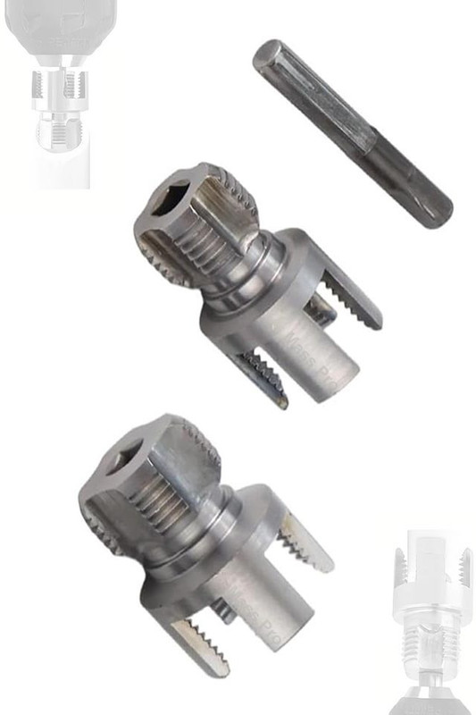 Mass Pro Carbon Steel PVC Pipe Threader Set 1/2″ & 3/4″ For Plumbing Repair Internal & External Pipe