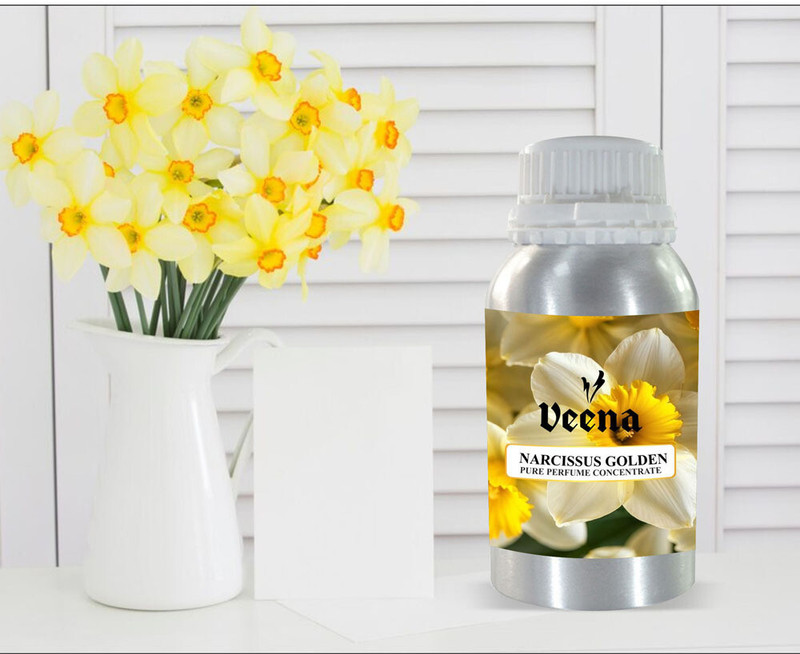 Veena Narcissus Golden Attar, Diffuser Oil, Unisex, Popular Scent, Non-Alcoholic Room, Garden, bedding room, Office, Bar Diffuser(Multicolor)