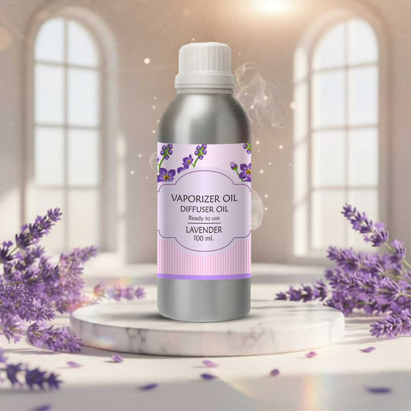 Veena Lavender Vaporizer Diffuser Oil – Extra Strong Fragrance 100 ml Room, Garden, bedding room, Office, Bar Diffuser(Multicolor)