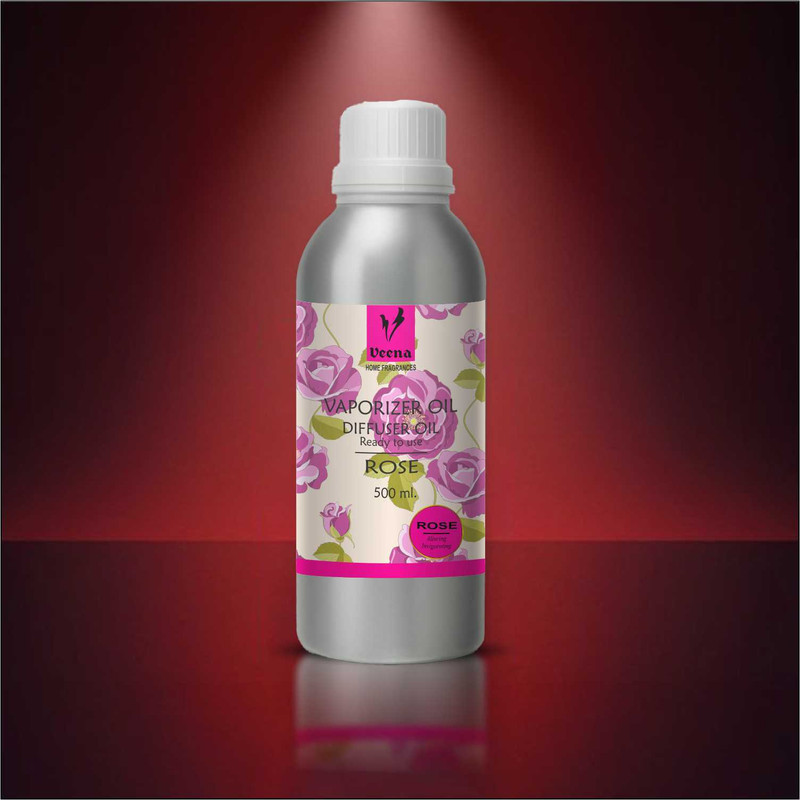 Veena Aroma Oil Diffuser, Burnar Oil, Candle Perfume Home Fragrance (Rose 500 ml) Room, Garden, Bedding Room, Office, Bar Fragrance Diffuser(Multicolor)