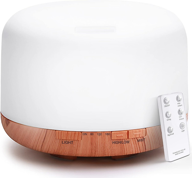 Inditradition Essential Oil Diffuser for Home Remote Operated 4 in 1 Ultrasonic Oil Humidifier Home Diffuser(White)