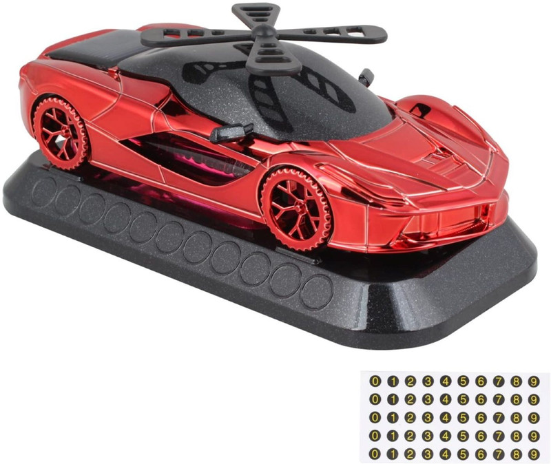 Inditradition Car Dashboard Perfume Diffuser Inbuilt Refillable Botle Car Air Freshner &Solar Home & office Diffuser(Red)