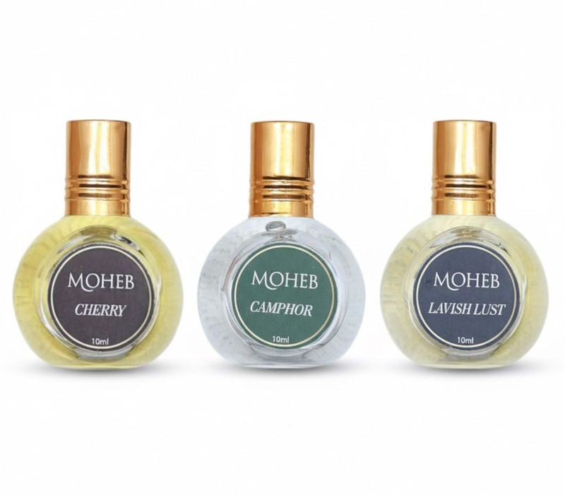 Moheb Camphor, Cheery & Lavish Lust Soothing, Aromatic Diffuser Oil Home & Office Diffuser(Gold)