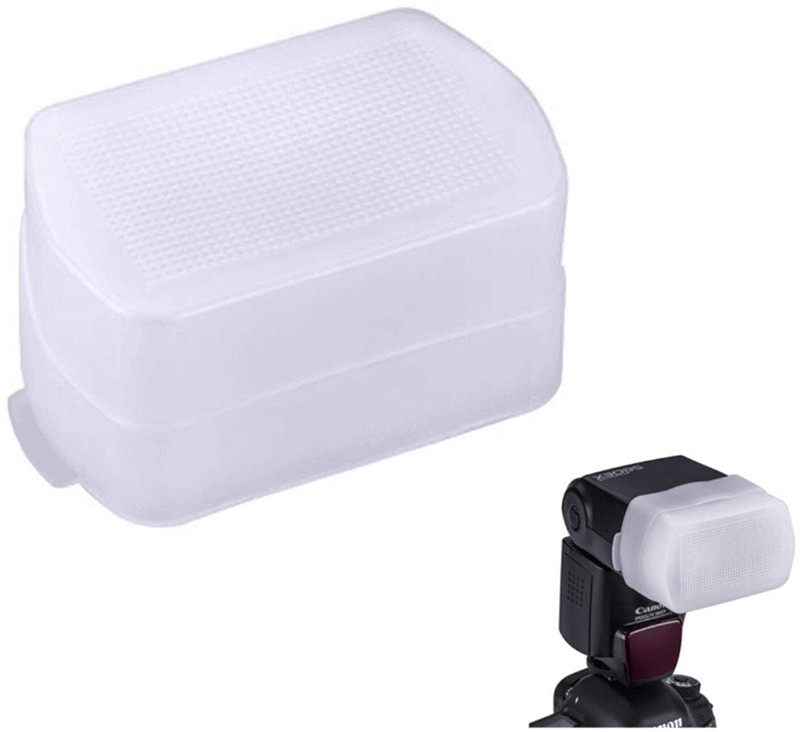 fotokina Omni Reflector for On-Camera or Off-Camera Flash Gun, Flash Cap Bouncer for Speedlight & DSLR Cameras Diffuser(White)