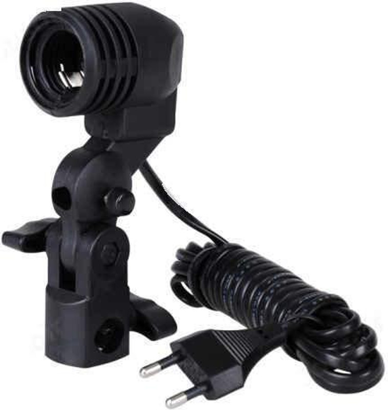 Stookin Photography Photo LED Lamp Bulb Single Holder E27 Socket Studio Eu Plug (1 Pcs) Photography Diffuser(Black)