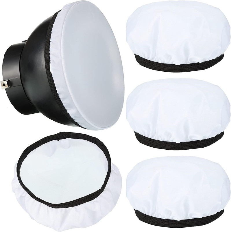 ALFASIYA 4 Pieces Diffuser Lamp Sock Soft Diffuser Lamp Cover 8.25 Inches/ 21 cm Standard photography Diffuser(White)