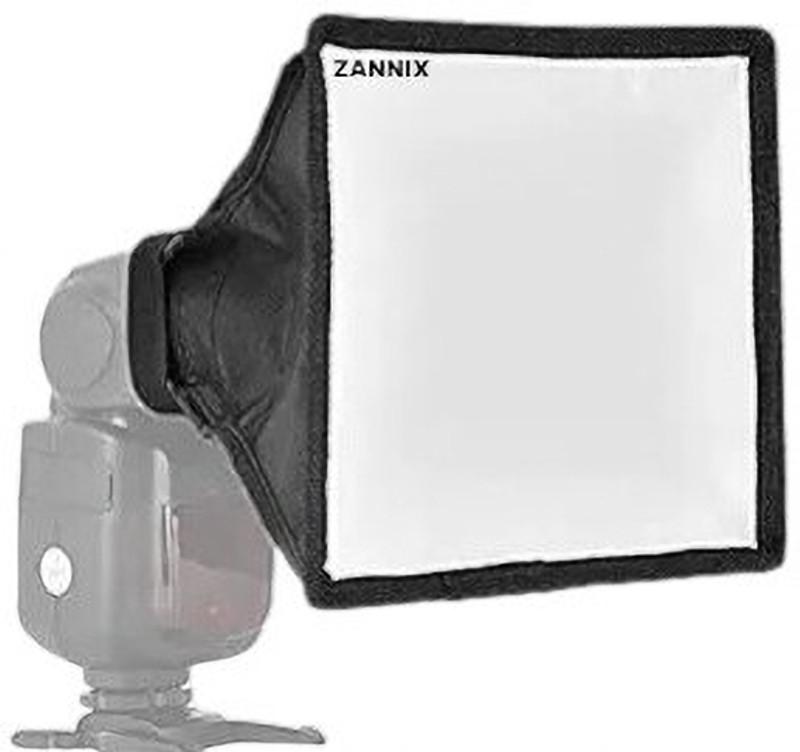 ZANNIX Flash Diffuser Softbox | Universal Flash Diffuser | Soft Light Modifier DSLR Camera Flash, Speedlite Flash Units, External Camera Flash Diffuser(Black)