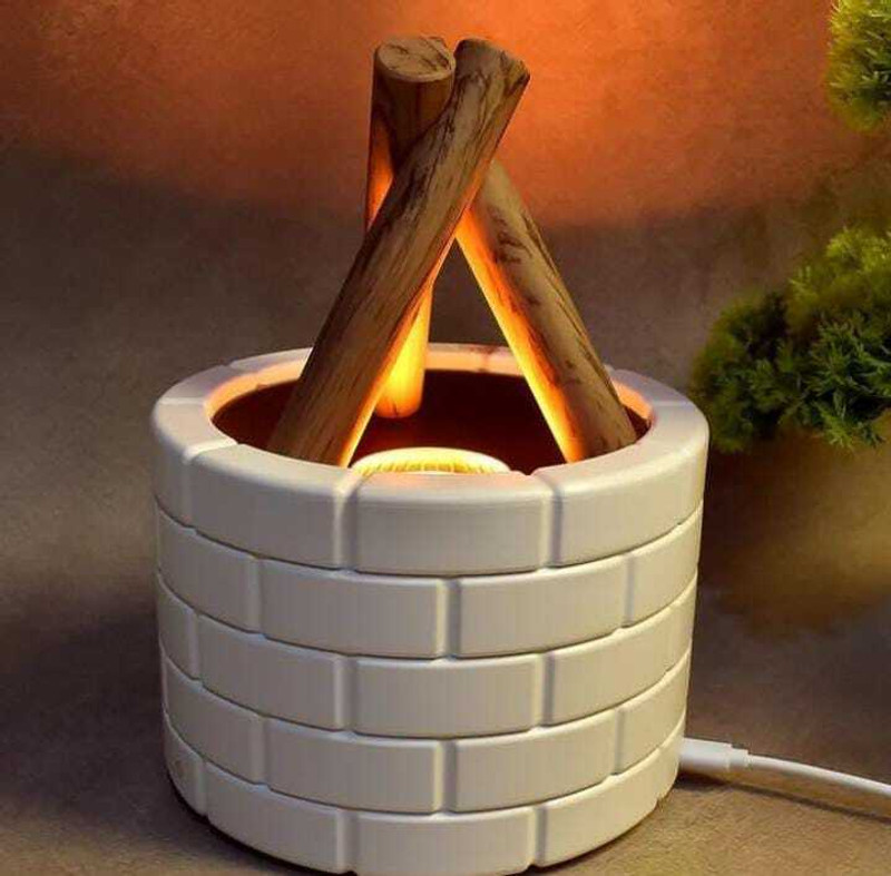 Ritesh Bonfire Shaped Diffuser Essential Oil Diffuser Multi Function Flame123 YES Diffuser(Multicolor)