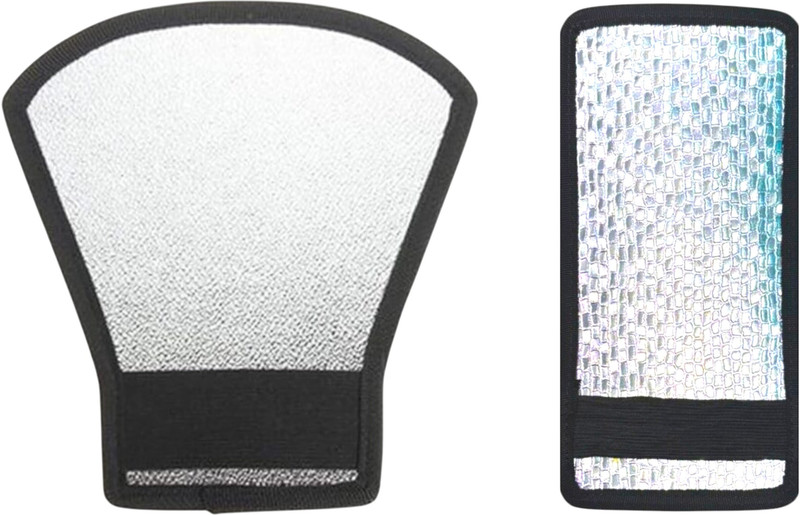 FLYING COLLECTION Silver White Flash Diffuser Reflector ( PACK OF 2 ) FLASH Diffuser(Silver, White)