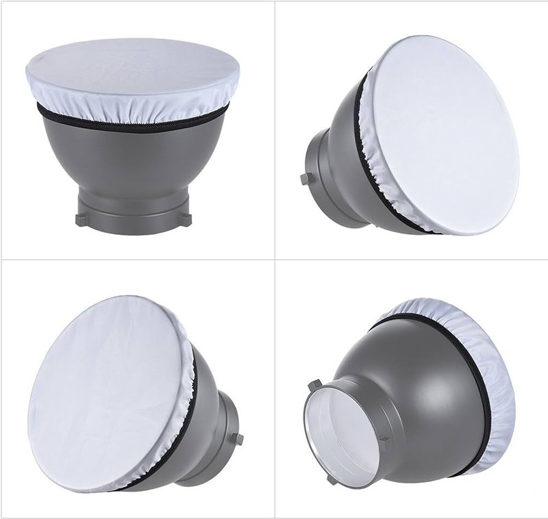 Cam cart Diffuser 7inch/18CM Lamp Sock Soft Lamp Studio Strobe Mount Lamp Photography Diffuser(White)