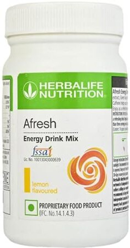 Herbalife Nutrition Afresh Energy Drink Mix - 50 g (Lemon) Afresh Energy Drink Lemon Flavor Powder(50 g, Pack of 4)