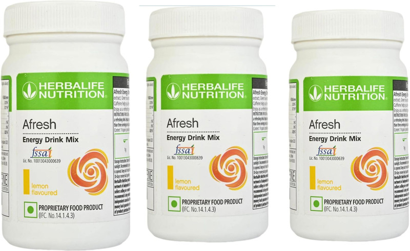 HERBALIFE AFRESH ENRGY DRINK LEMON FLAVOUR LEMON Powder(150 g, Pack of 3)