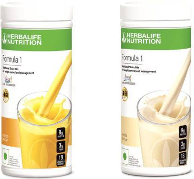HERBALIFE Formula 1 Nutritional Shake Mix – MANGO SHAKE MANGO,VANILLA Powder(1000 g, Pack of 2)