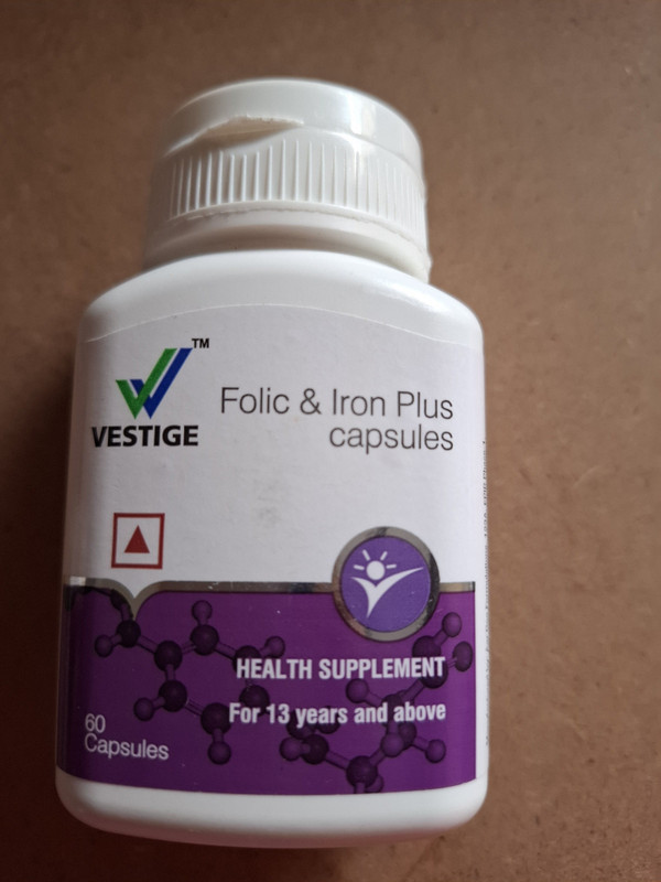 Vestige folic iron pluas | unflavored Capsules(1 g)