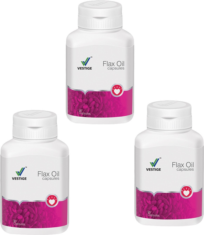 Vestige FLAX OIL CAPSULES PACK OF 2 UNFLAVOUR Capsules(200 g, Pack of 2)