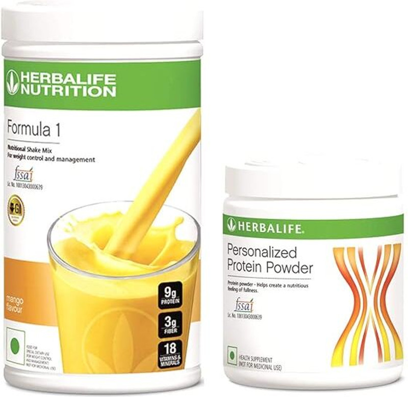 HERBALIFE Weight Loss Personalized Protein Powder 200G,, Formula 1 Shake Mix - MANGO Flavor Powder(700 g, Pack of 2)