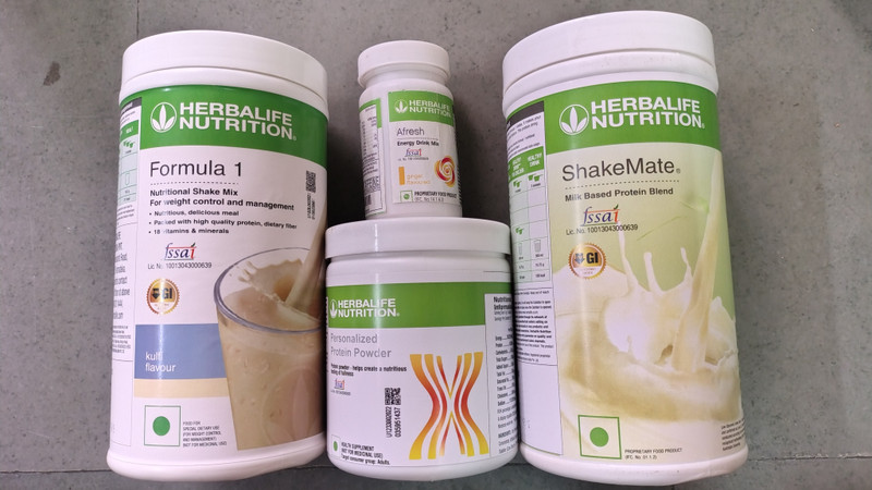 HERBALIFE WEIGHT LOSS COMBO F-1 KULFI SHAKE,PROTEIN 200GM,AFRESH GINGER OR SHAKMATE , Powder(1250 g, Pack of 4)