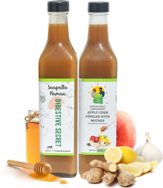 Saapattu Raman - Digestive Secret ( Pack of 2 x 622g) Apple Cider Vinegar Drink(1244 g, Pack of 2)
