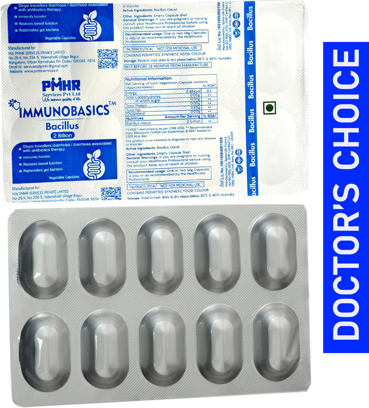 immunobasics BACILLUS CLAUSII 2 BILIION Capsules(15 g, Pack of 10)