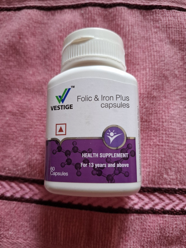 Vestige folic iron plus capsule | unflavored Capsules(1 g)