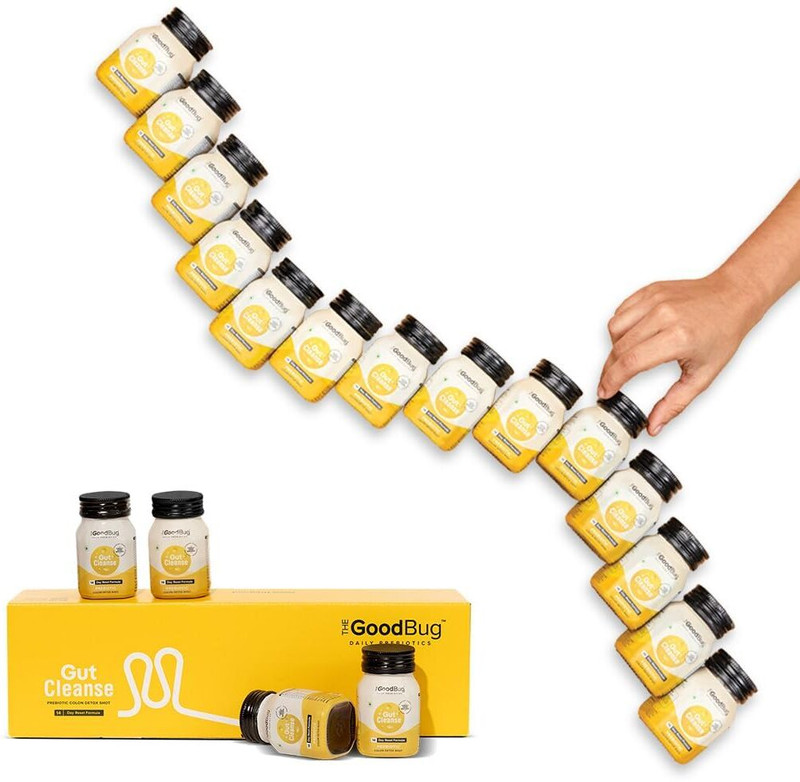 The Good Bug Gut Cleanse|Prebiotic Colon Detox Shots|Tackles Bloating, Gas & Constipation JEERA Drink(70 ml, Pack of 14)