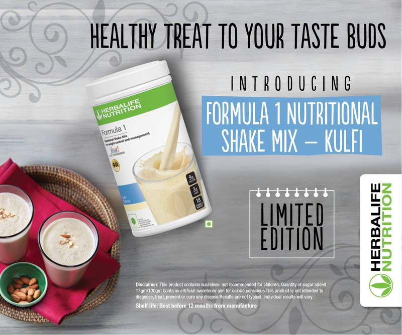 HERBALIFE F1 Shake – Kulfi (500g) | Balanced Nutrition for Weight Management Kulfi Powder(500 g)
