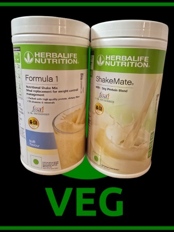 HERBALIFE WEIGHT LOSS COMBO F-1 VANILLA SHAKE OR SHAKMATE , Powder(1000 g, Pack of 2)