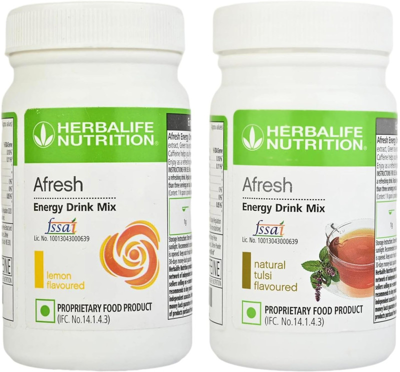 HERBALIFE Afresh Energy Drink – Lemon (50g) | Pack of 2 | Refreshing Energy & Weight Loss Lemon Powder(100 g, Pack of 2)