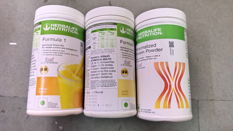 HERBALIFE FORMULA1 SHAKE-2( MANGO & VANILA SHAKE )AND PROTEIN POWDER 400GM COMBO MANGO, VANILA Powder(1400 g, Pack of 3)