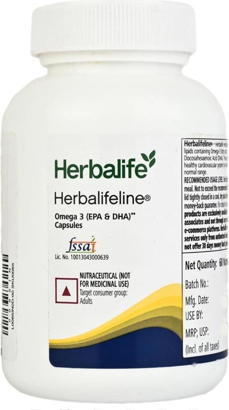 HERBALIFE HERBALIFELINE OMEGA 3 60N SOFTGEL_CAPSULES UNFLAVOR Capsules(100 g)