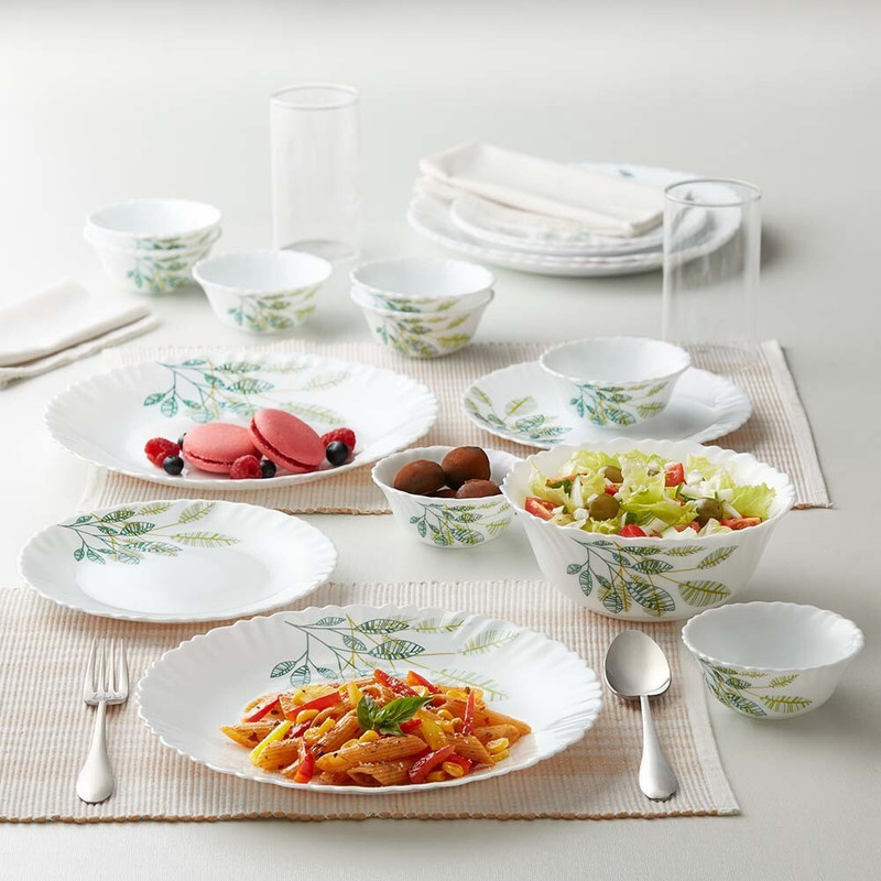 Larah by Borosil Pack of 44 Crockery Set