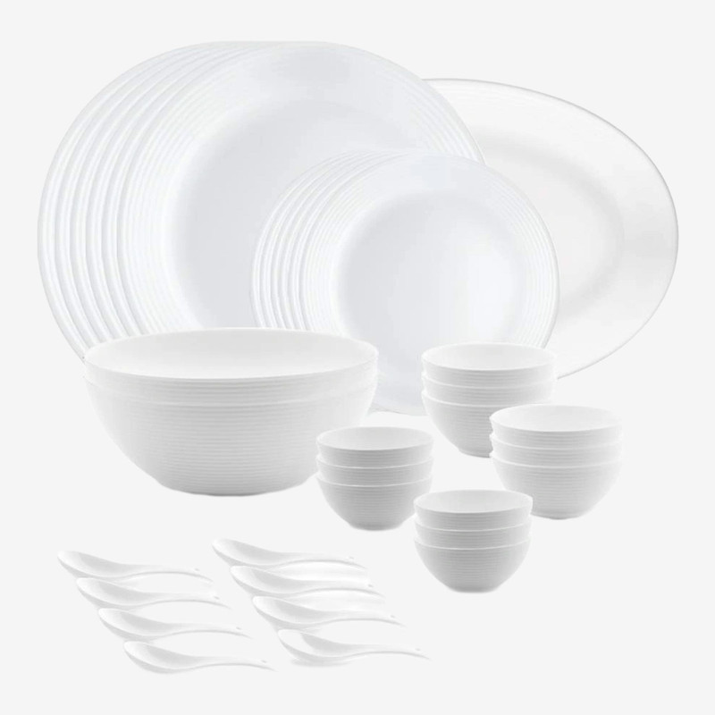 BOROSIL Opalware Classic Dinner Set(White, Microwave Safe)