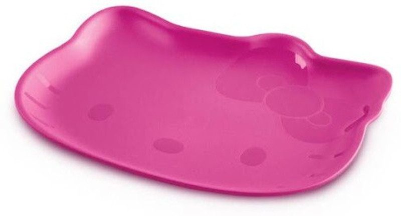 TUPPERWARE Plastic, Rubber Lined Bar Non-Slip Round Tray, 16 Inch - (Iconic Black) Tray Pizza Tray(Microwave Safe)