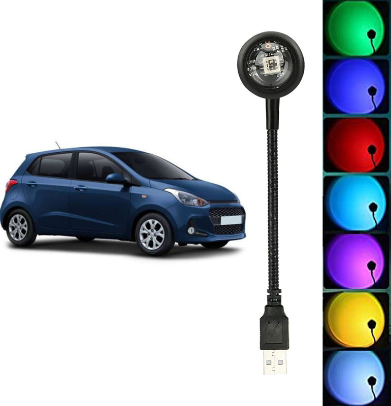 WRADER Flexible Sunset Light with 7 Color + 13 Functional Mode for i10 Grand Car & SUVs Shower Laser Light(Ball Diameter: 4 cm)