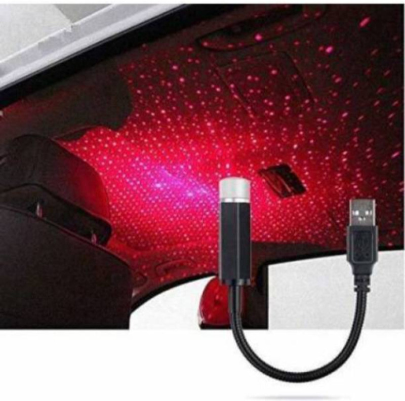 Wrapadore Roof Star Projector Lights, USB Portable Adjustable Flexible Interior Car Red Single Disco Ball(Ball Diameter: 50 cm)