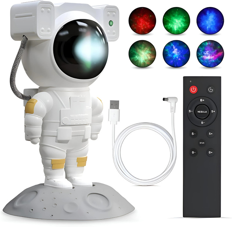 Preeti's Astronaut Galaxy Projector 360° Adjustable Star & Nebula Light Night Lamp Light Shower Laser Light(Ball Diameter: 12 cm)