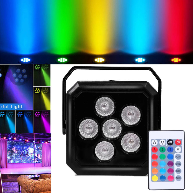 HexaGear 6 LED for Home Party Festival Lighting with 24 Color Remote Control RGB Disco Ball Set(Ball Diameter: 10 cm)