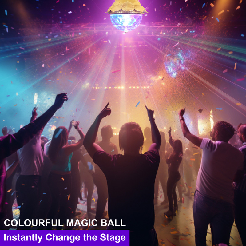 HENONIX Golden LED Bulb for Room Decor & Celebrations | Pack of 1 Single Disco Ball(Ball Diameter: 2.5 cm)